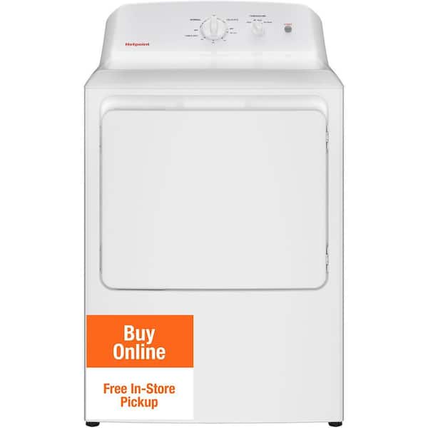 Hotpoint 6.2 cu. ft. vented Gas Dryer in White with Auto Dry