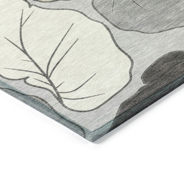 Chantille Machine Washable Indoor/Outdoor Abstract ACN2348 Silver 2 ft. x 3 ft. Accent Rug