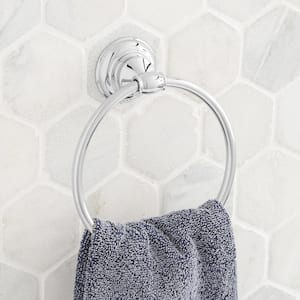 Beasley Wall Mounted Towel Rings in Chrome