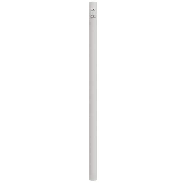 SOLUS 10 ft. White Outdoor Direct Burial Lamp Post with Convenience Outlet fits 3 in. Post Top Fixtures