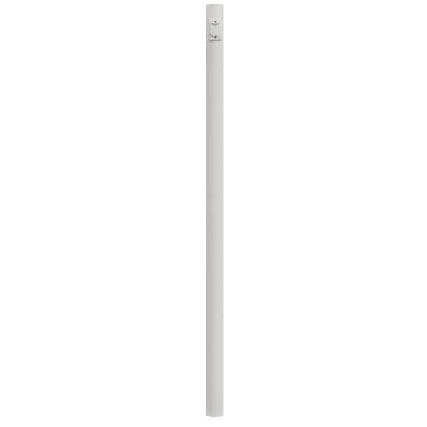 SOLUS 10 ft. White Outdoor Direct Burial Lamp Post with Convenience Outlet fits 3 in. Post Top Fixtures