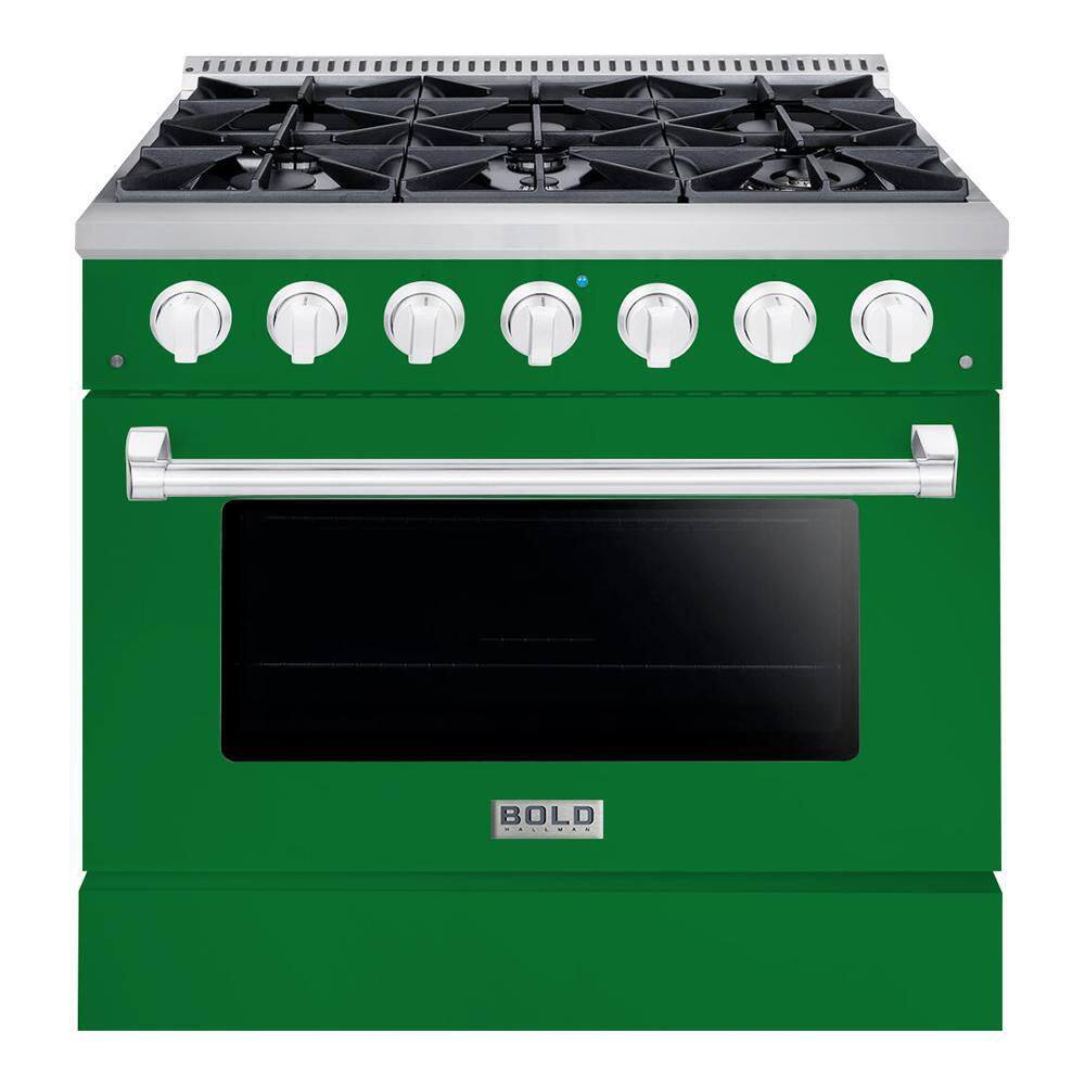 Hallman BOLD 36" 5.2 Cu. Ft. 6 Burner Freestanding Single Oven Dual