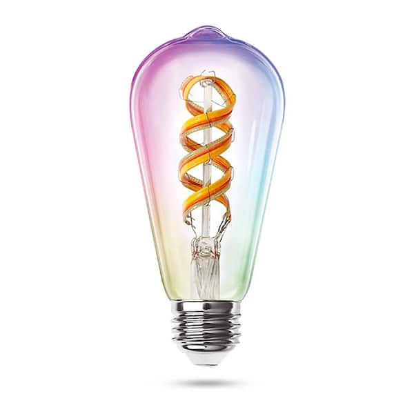 42-Watt Equivalent ST19 Dimmable Color Changing E26 LED Light Bulb 2000K (1-Pack)