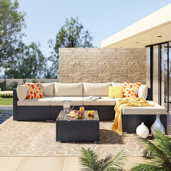 beige outdoor sectional