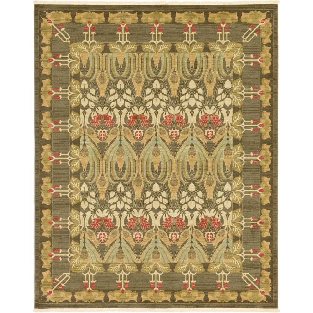 Unique Loom Edinburgh Carnation Brown 8' 0 x 10' 0 Area Rug 3125993