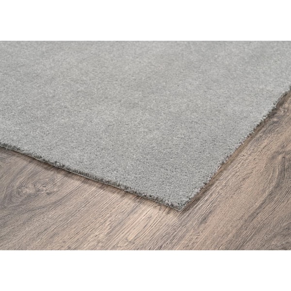 Gramercy 6 ft. x 9 ft. Silver Plush Bathroom Carpet