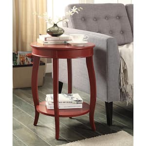Aberta Red Storage Side Table
