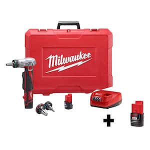 M12 12-Volt Lithium-Ion Cordless 0.5 in. to 1 in. PEX Expansion Tool Kit with Extra M12 2.0 Ah Compact Battery