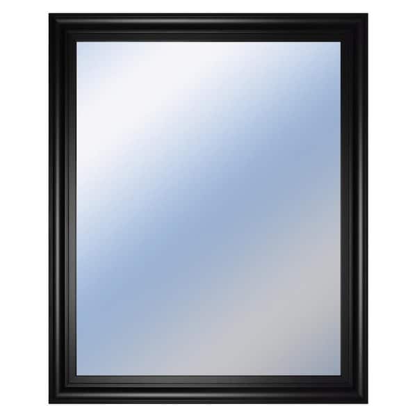 Medium Rectangle Brown Modern Mirror (34 in. H x 40 in. W)