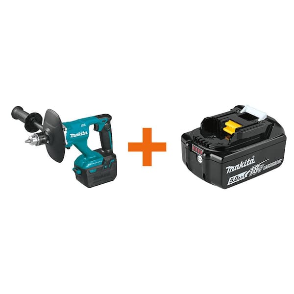 Makita 1/2 in. 18V LXT Lithium-Ion Cordless Brushless Mixer (Tool-Only) with Bonus 18V LXT Battery Pack 5.0Ah