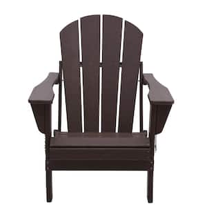 Classic Dark Brown Floding Plastic Adirondack Chair