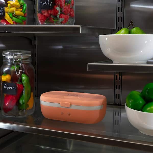 Salmon Color Self Heating and Cleaning Lunchbox with UV Light, Lunch Bag