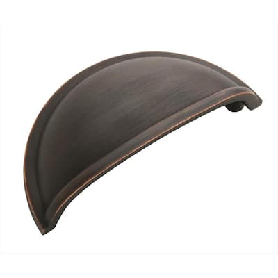 Cup Pulls Collection 3 in. (76 mm) Center-to-Center Oil Rubbed Bronze Cabinet Cup Pull
