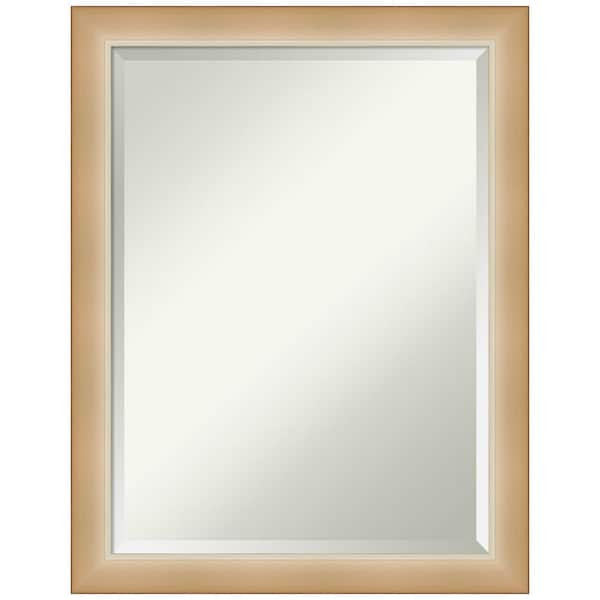 Amanti Art Medium Rectangle Eva Ambre Gold Beveled Glass Modern Mirror (27.25 in. H x 21.25 in. W)