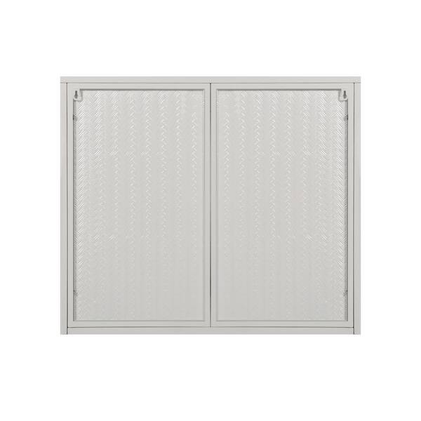 27.56 in. W x 9.06 in. D x 23.62 in. H Modern Bathroom Storage Wall Cabinet with Characteristic Woven Pattern in White