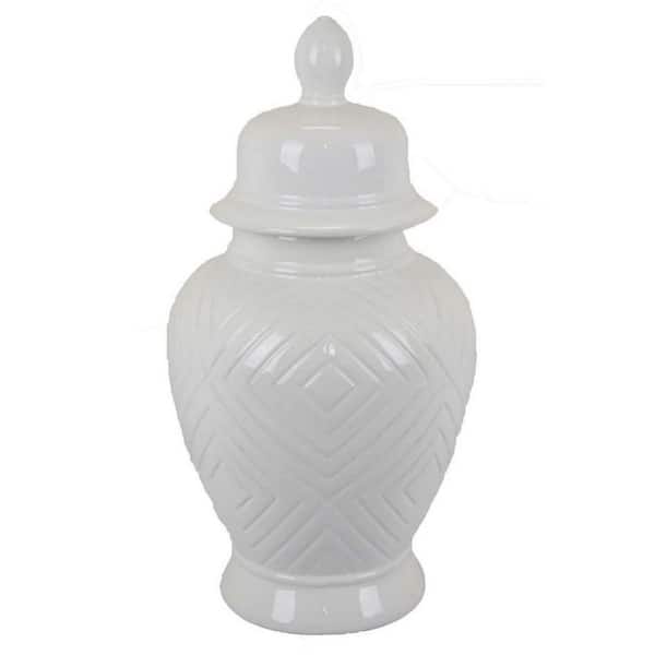 Benjara Ceramic Jar with Dome Lid