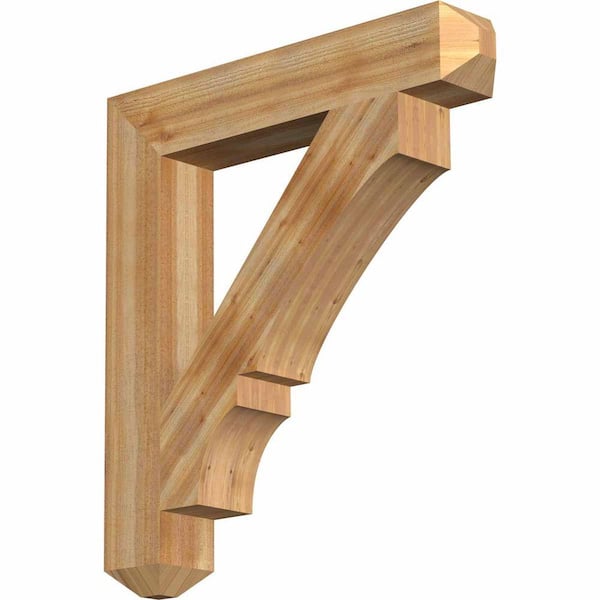 Ekena Millwork 6 in. x 40 in. x 36 in. Western Red Cedar Balboa Craftsman Rough Sawn Bracket