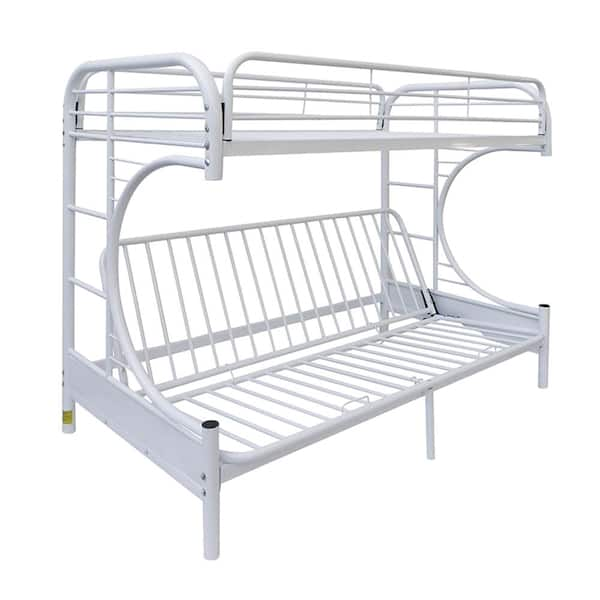 Acme Furniture Eclipse Twin Over White Full Metal Kids Bunk Bed