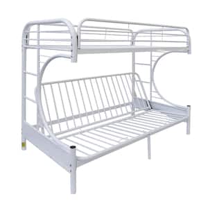 Eclipse Twin Over White Full Metal Kids Bunk Bed