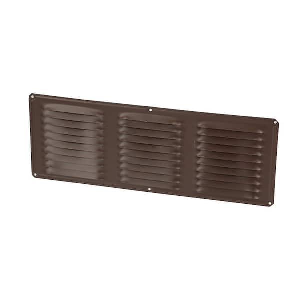 Air Vent 16 in. x 6 in. Rectangular Brown Screen Included Aluminum Soffit Vent