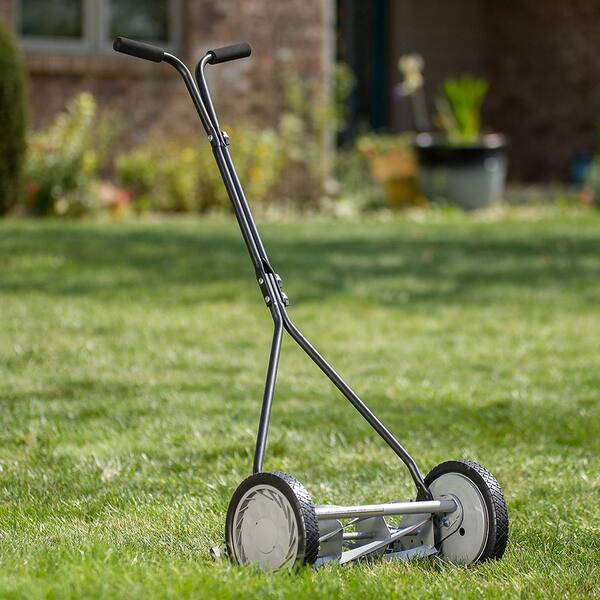 thumbnail image 2 of 16-Inch Manual Reel Lawn Mower - 5 Blades, Adjustable Cutting Height, Eco-Friendly 2 of 9