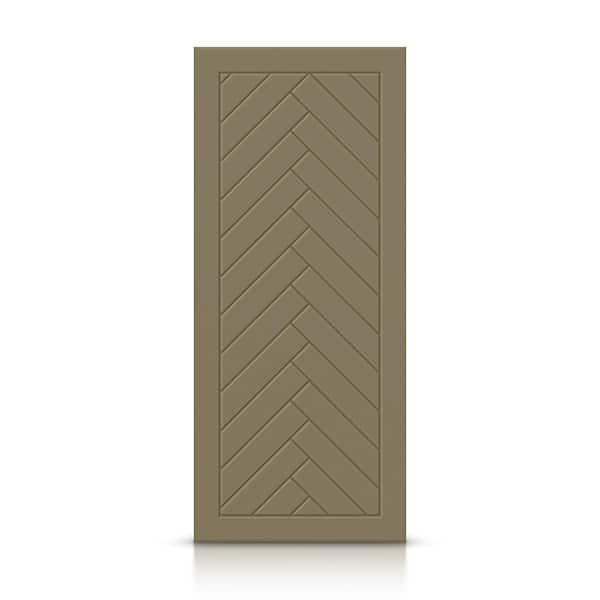 CALHOME 24 in. x 80 in. Hollow Core Olive Green Painted Composite MDF Interior Door Slab