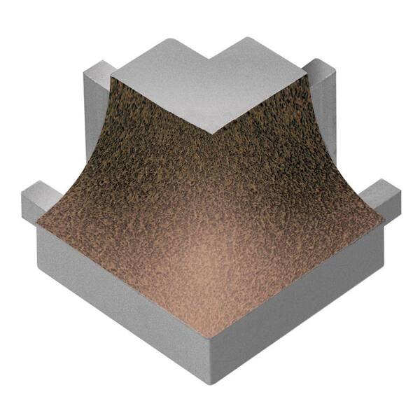 Schluter Systems Dilex Ahk Bronze Textured Color Coated Aluminum 12 In X 1 In Metal 90 Degree 0181