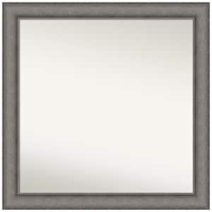 Burnished Concrete 30.5 in. W x 30.5 in. H Non-Beveled Modern Square Wood Framed Wall Mirror in Gray