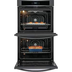 30 in. Double Electric Built-In Wall Oven with Convection in Black Stainless Steel