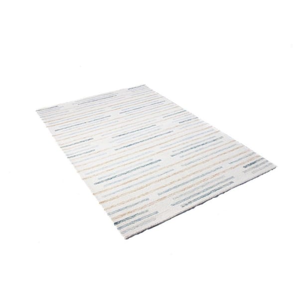Valencia Ivory/Multi 9 ft. x 12 ft. Geometric Contemporary Area Rug
