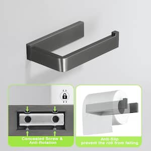 Stainless Steel Wall-Mount Single Post Toilet Paper Holder in Graphite Gray