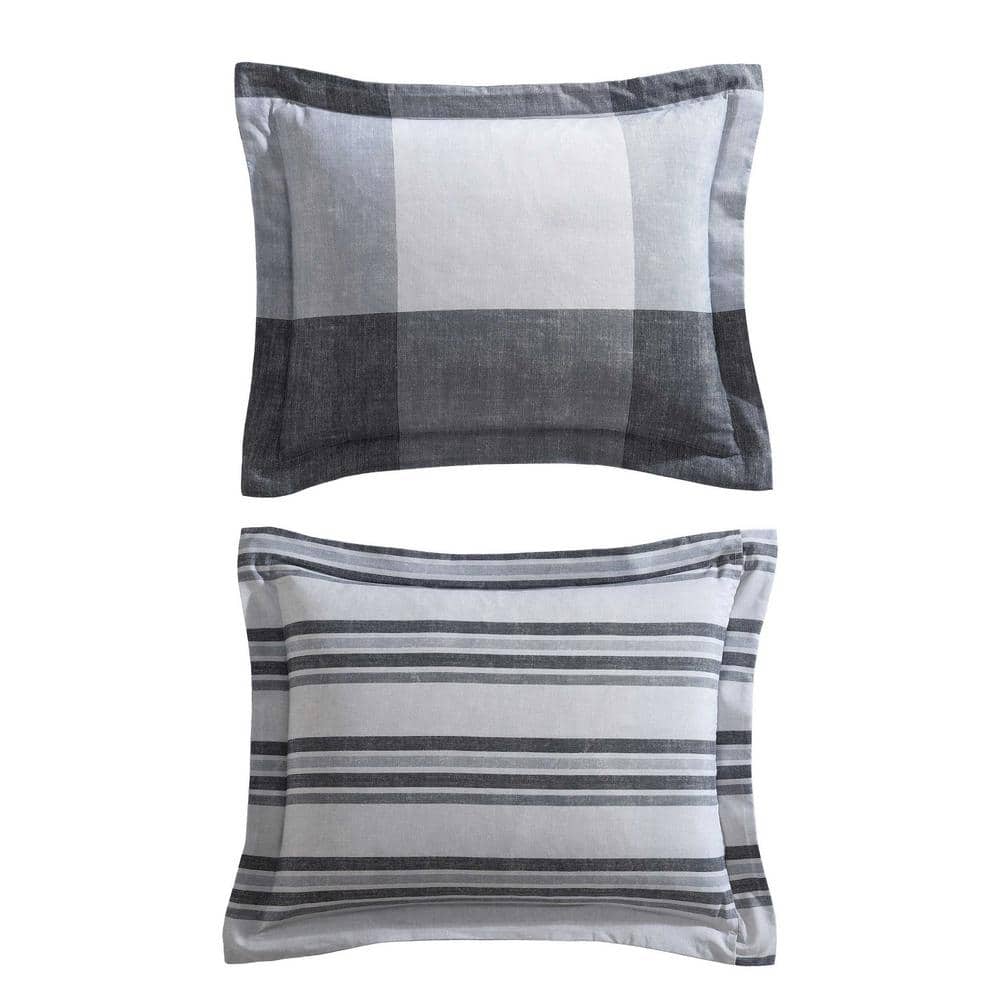 Gray Twin Microfiber Reversible Bedspread Set