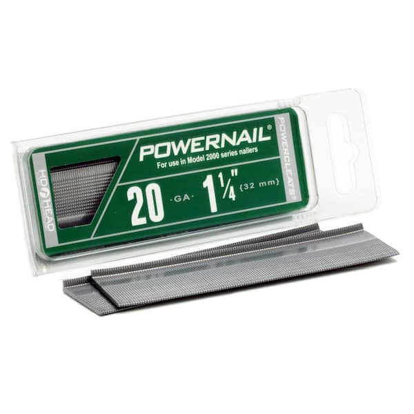 POWERNAIL 1-1/4 in. 20-Gauge Hardwood Flooring Cleat (1000-Pack)