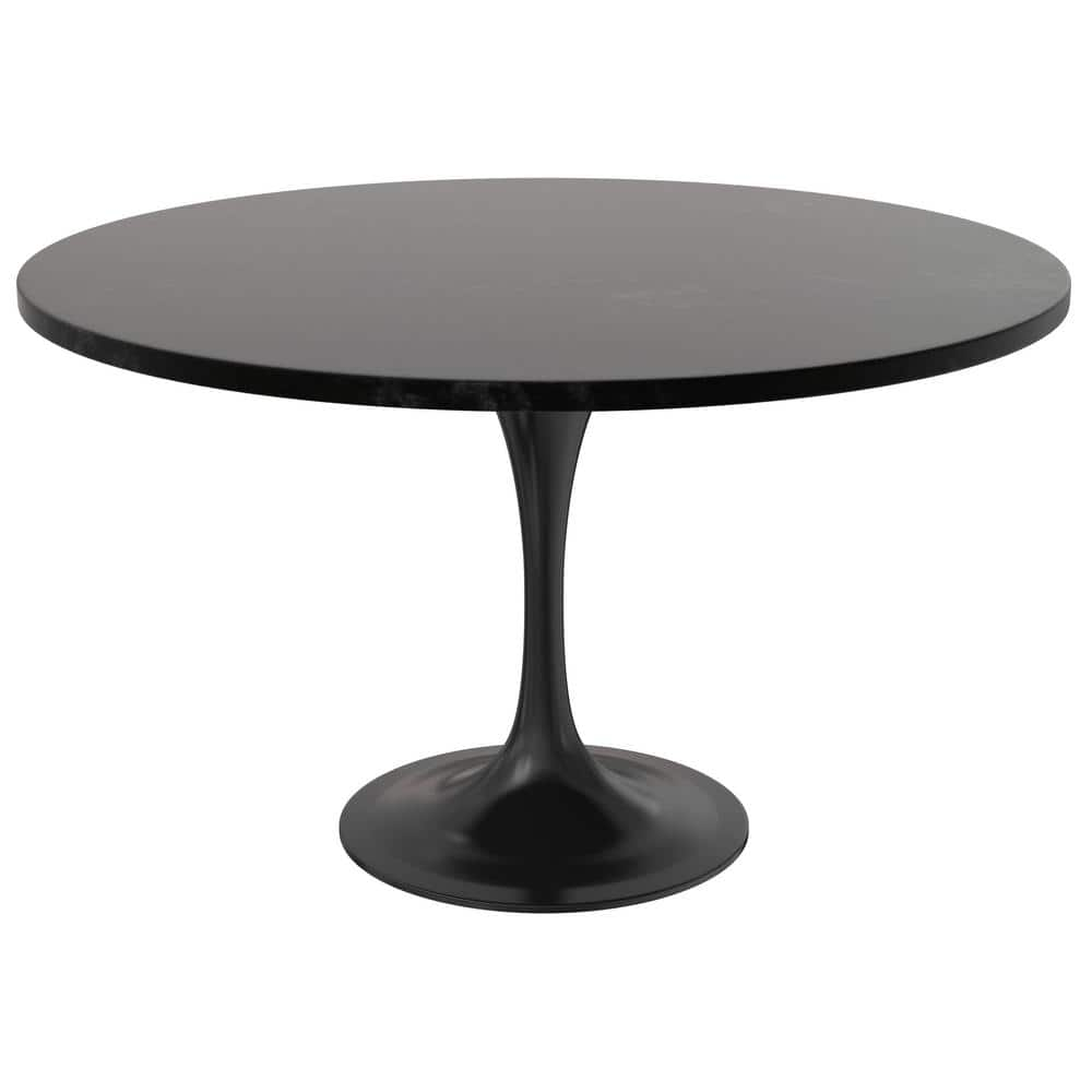 Leisuremod Verve Modern Black MDF Wood Tabletop 48 in. with Steel ...