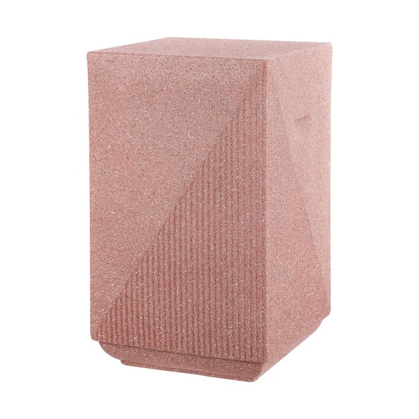 JONATHAN Y Adrian 20.75 in. Contemporary Minimalist Square Accent Table, Pink Terrazzo Finish