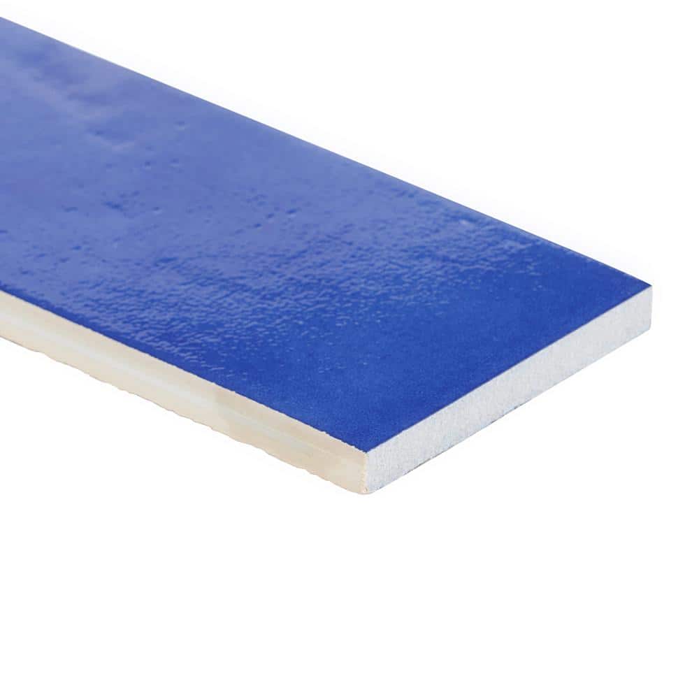 Poseidon Blue Glossy Porcelain Rectangular Tile 3" x 18"