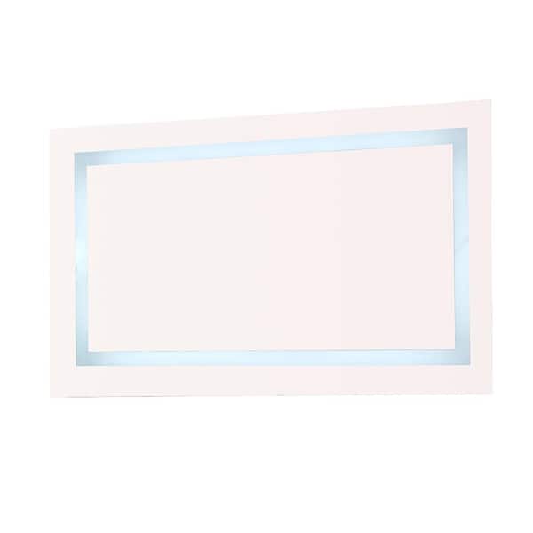Bellaterra Home Innolight 454 48 in. x 27 in. Single Rectangular LED Bordered Illuminated Mirror with Bluetooth Speakers