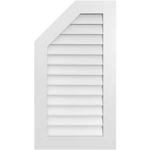 22 in. x 40 in. Octagonal Surface Mount PVC Gable Vent: Decorative with Standard Frame