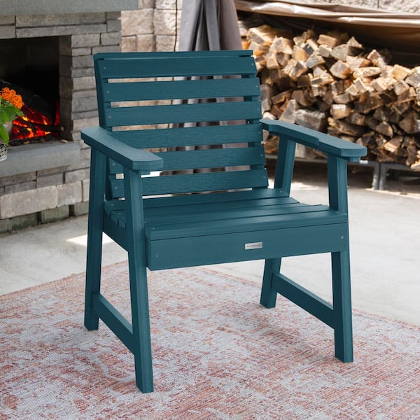 Highwood Weatherly Nantucket Blue Recycled Plastic Outdoor Garden Chair