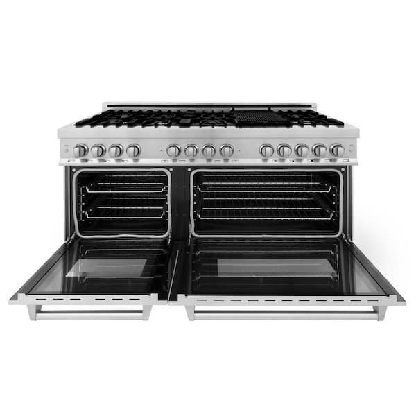 ZLINE 60 7.4 cu. ft. Dual Fuel Range with Gas Stove and Electric