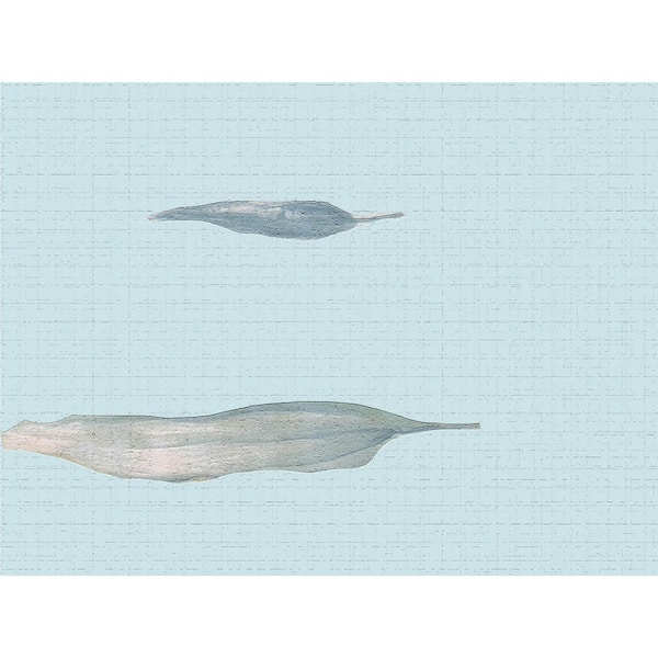 Dundee Deco Falkirk Dandy II Blue Leaves Abstract Peel and Stick Wallpaper Border