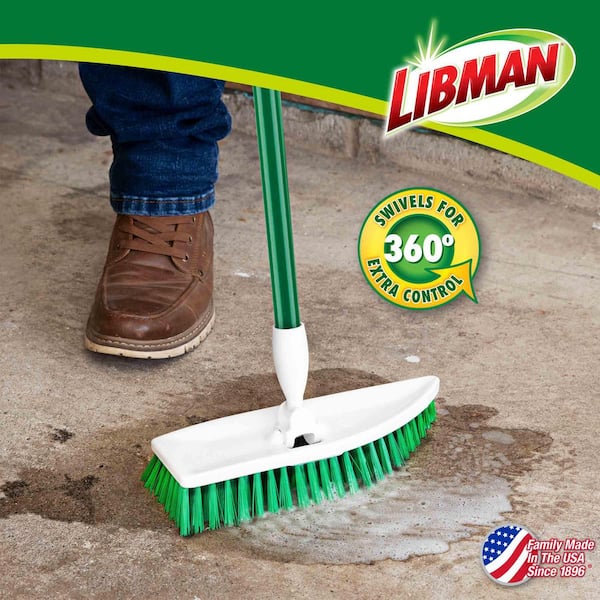No Knees Floor Scrub Brush with Steel Handle