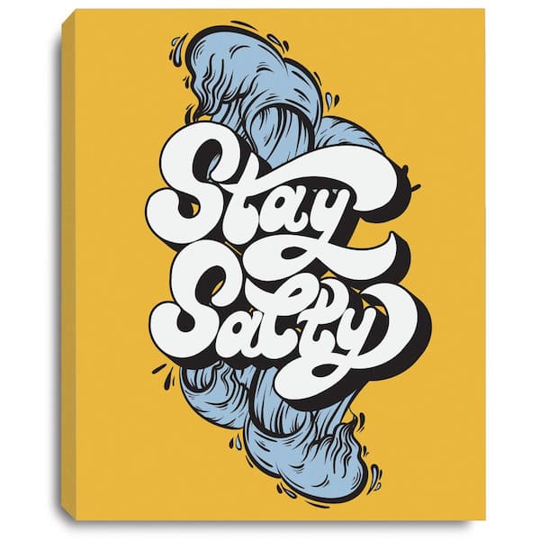 RoomMates Stay Salty Canvas Blue Vinyl Wall Art