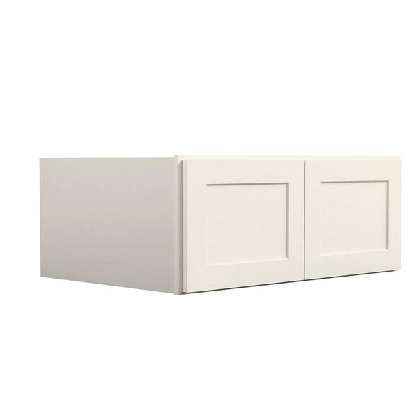 36 in. W x 24 in. D x 18 in. H in Antique White Plywood Ready to Assemble Kitchen Wall Cabinets with 2-Doors