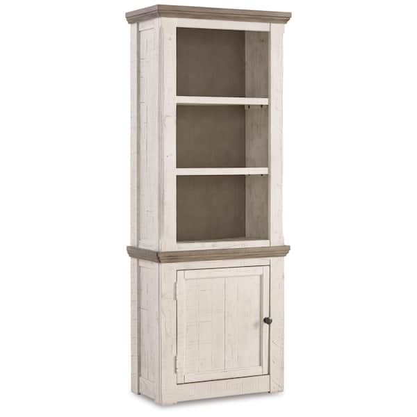 Havalance Beige/Brown 73.63 in. Left Pier Cabinet With 4 Shelves
