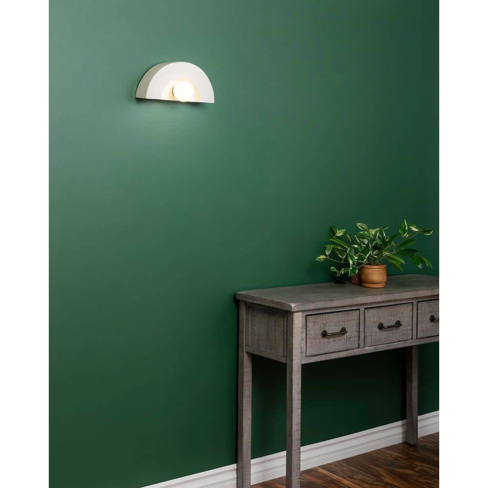 Ambiance Collection 12 in. 1 Light Matte White Ceramic Wall Sconce price history on PriceWatchPro