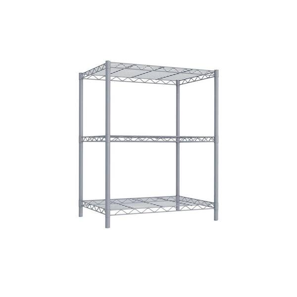Chrome 3Tier Metal Wire Shelving Unit (21 in. W x 32 in. H x 14 in. D