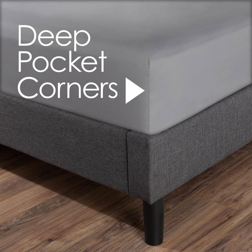 Bone Solid Full/Double Cotton Polyester Microfiber Sheet Set