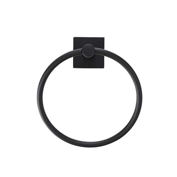 Avalon Wall Mounted Hand Towel Holder 6.11 in. Matte Black