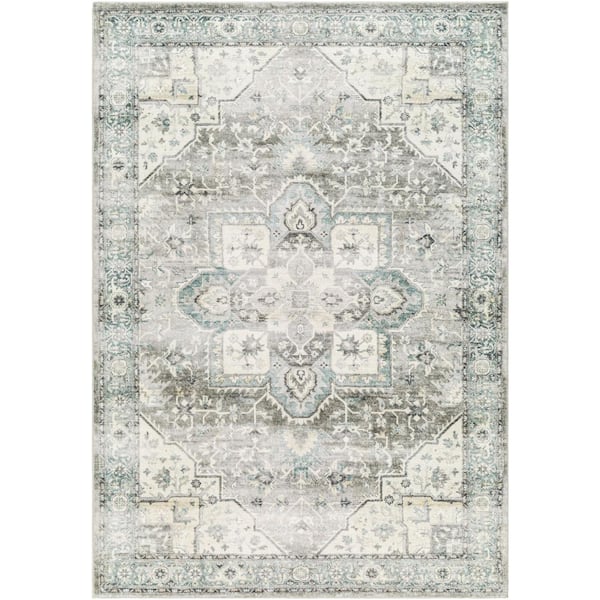 Livabliss Erin Gray Traditional 5 ft. x 8 ft. Indoor Area Rug